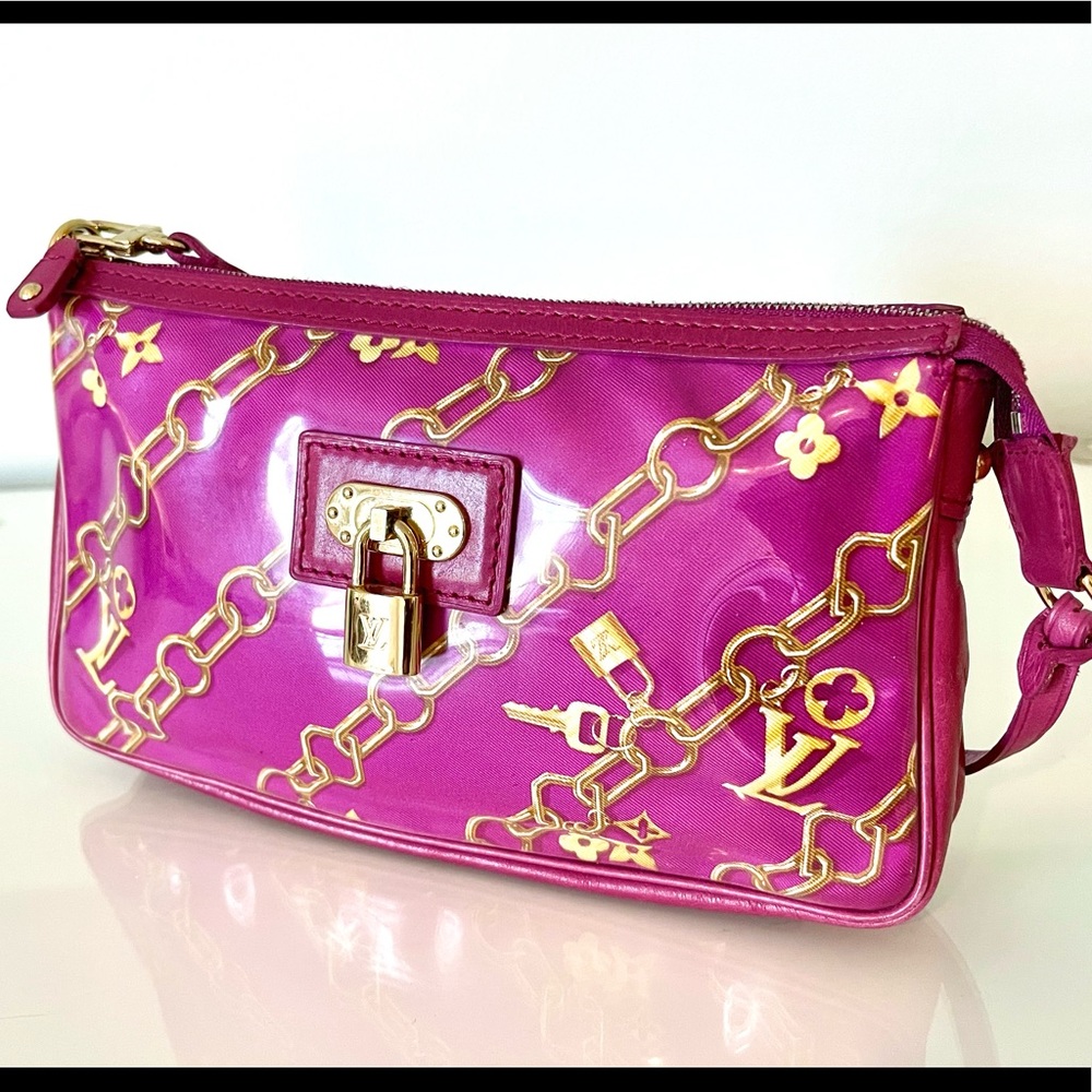 Louis Vuitton Monogram Charms Pochette in Fuchsia - Limited Edition 2006